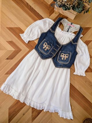 *Vestido + Chaleco Denim T.XS*