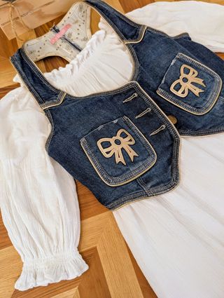 *Vestido + Chaleco Denim T.XS*