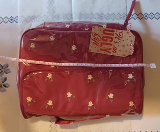 Neceser navideño nuevo con etiquetas