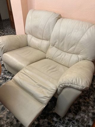 Sofa piel dos plazas