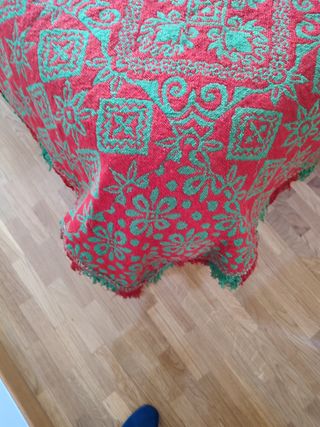 Colcha tejida a mano Vintage