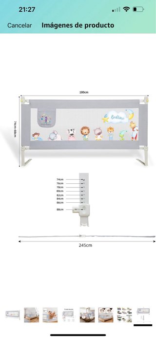 Cama tipi y barandilla cama infantil