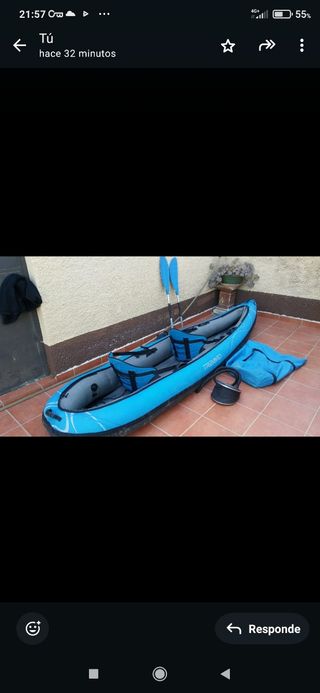 Piragua 2 plazas inchable