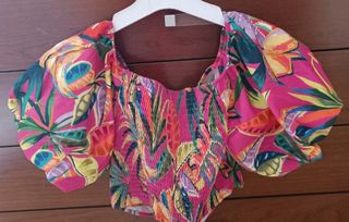 Blusa mangas abullonadas