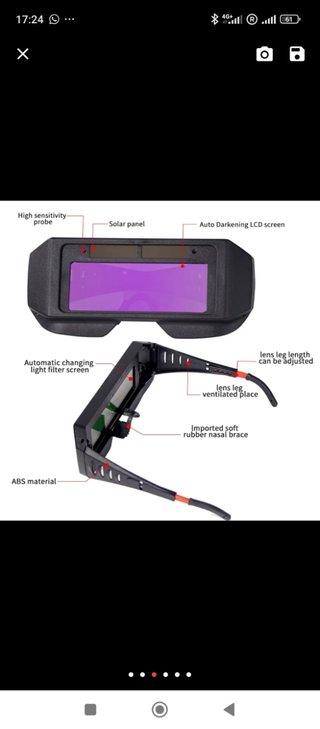 Gafas de soldar automatica