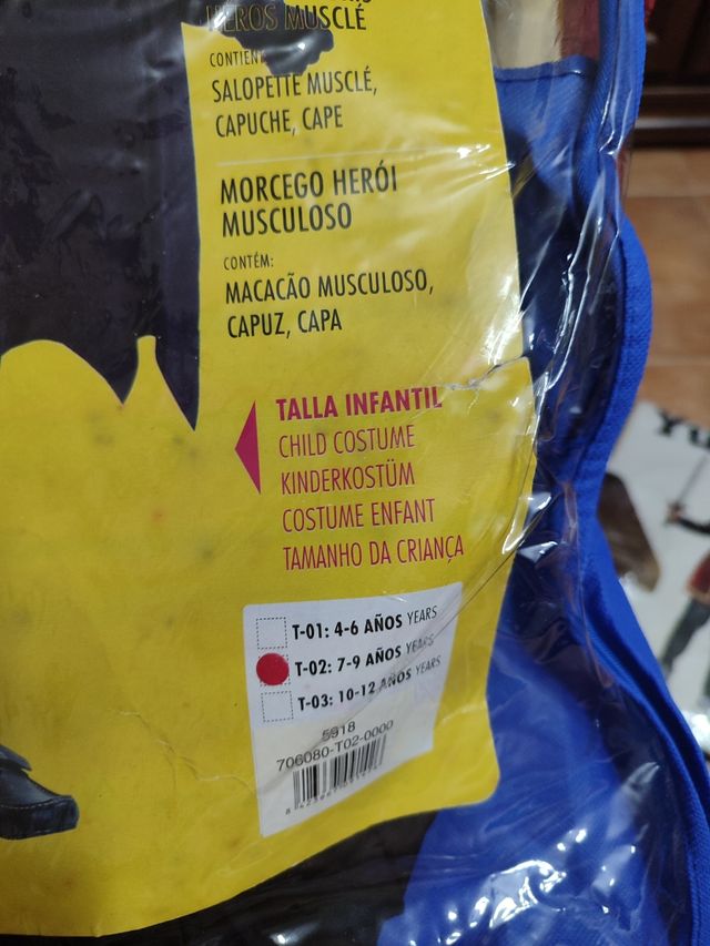 Disfraz de HEROE MURCIÉLAGO MUSCULOSO