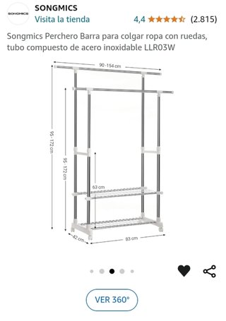 Potro con ruedas para ropa Amazon