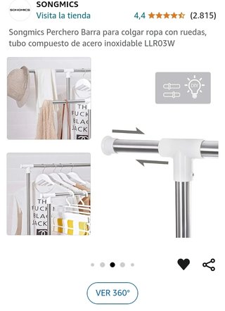 Potro con ruedas para ropa Amazon