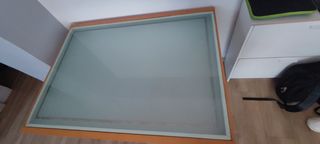 Mesa extensible de cristal