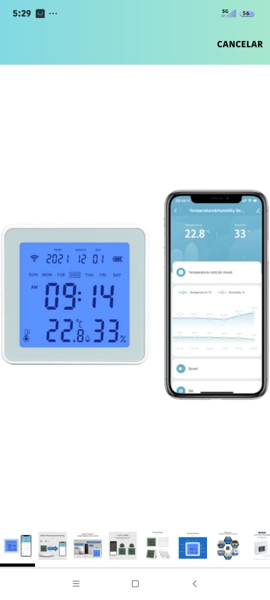 Sensor temperatura y humidificador