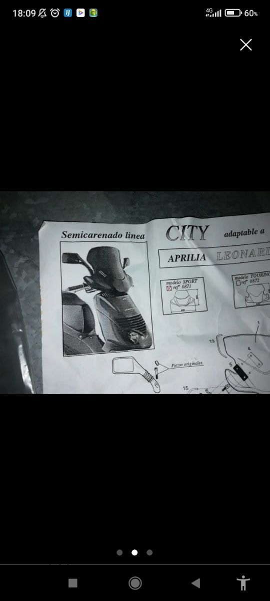 Cúpula Aprilia sr y leonardo