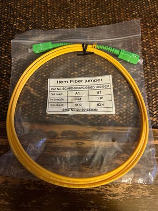 Fiber jumper, cable conexion fibra optica