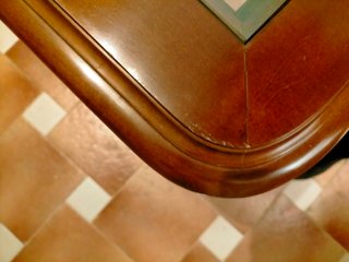 MESA CENTRO BAJA MADERA Y CRISTAL