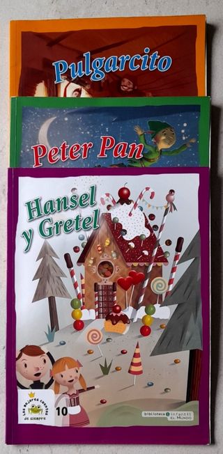  3 Cuentos Pulgarcito;  Peter Pan; Hansel y Gretel