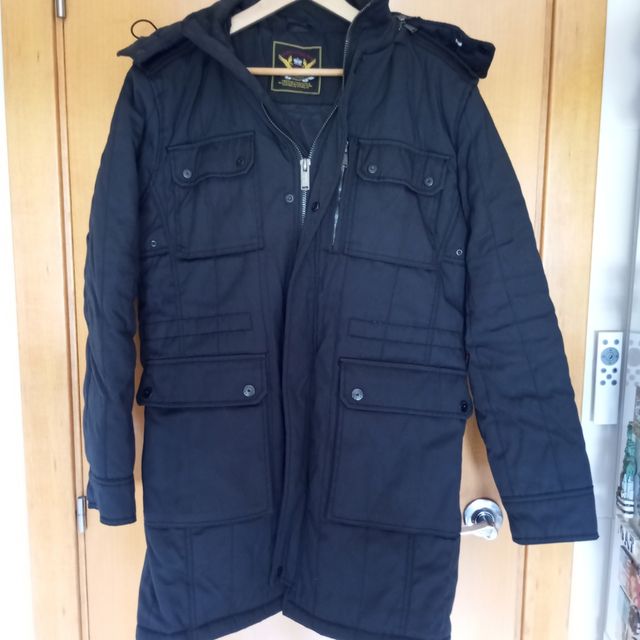 Abrigo largo negro Talla L