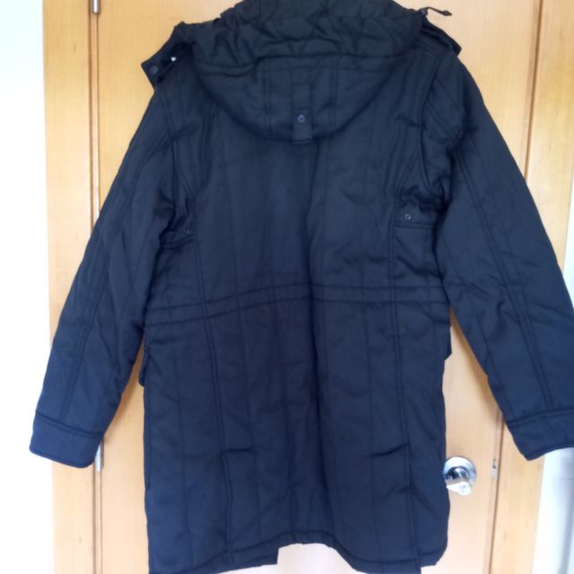 Abrigo largo negro Talla L