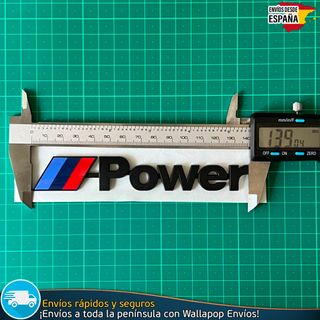 Emblema Insignia Logo BMW Power Negro Mate