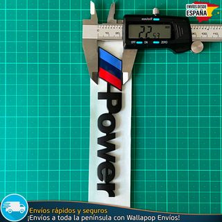 Emblema Insignia Logo BMW Power Negro Mate