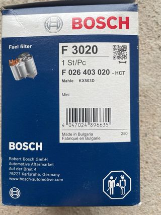 Filtro Bosch F3020 gasolina