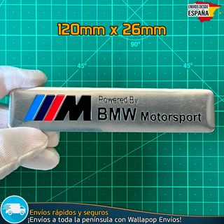 Emblema Logo Powered by BMW M Motorsport Metálico