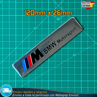 Emblema Logo Powered by BMW M Motorsport Metálico
