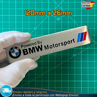 Emblema Logo Powered by BMW M Motorsport Metálico