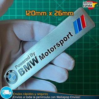 Emblema Logo Powered by BMW M Motorsport Metálico