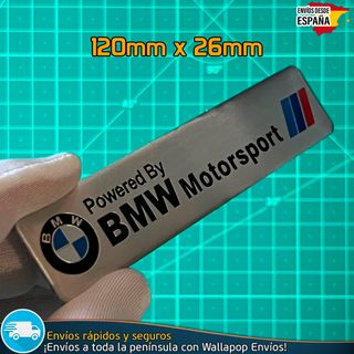 Emblema Logo Powered by BMW M Motorsport Metálico