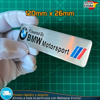 Emblema Logo Powered by BMW M Motorsport Metálico