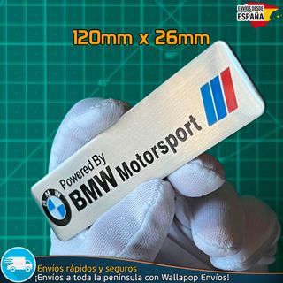 Emblema Logo Powered by BMW M Motorsport Metálico