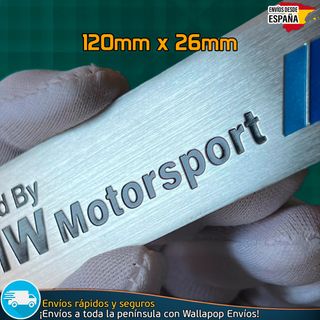 Emblema Logo Powered by BMW M Motorsport Metálico