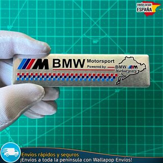 Emblema Logo Powered by BMW M Motorsport Metálico