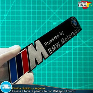 Emblema Logo Powered by BMW M Motorsport Metálico