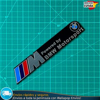 Emblema Logo Powered by BMW M Motorsport Metálico