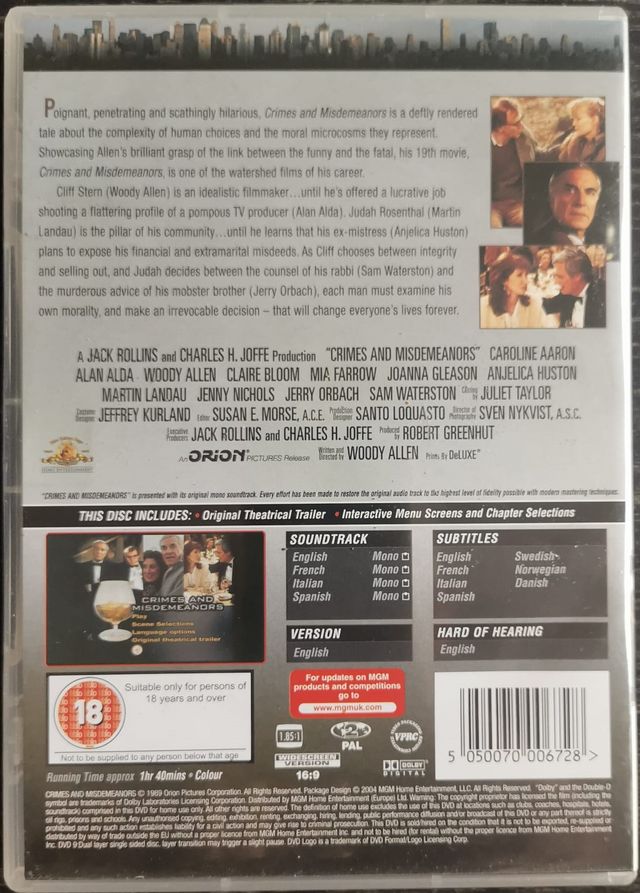 Crimes and misdemeanours (Woody Allen)