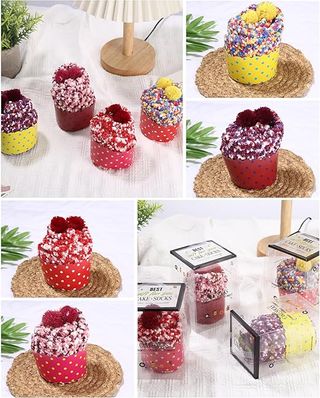 ✅️3 PARES CALCETINES DIVERTIDOS CUPCAKES