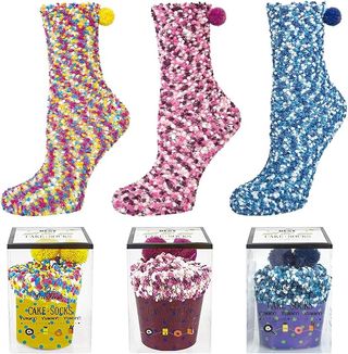 ✅️3 PARES CALCETINES DIVERTIDOS CUPCAKES
