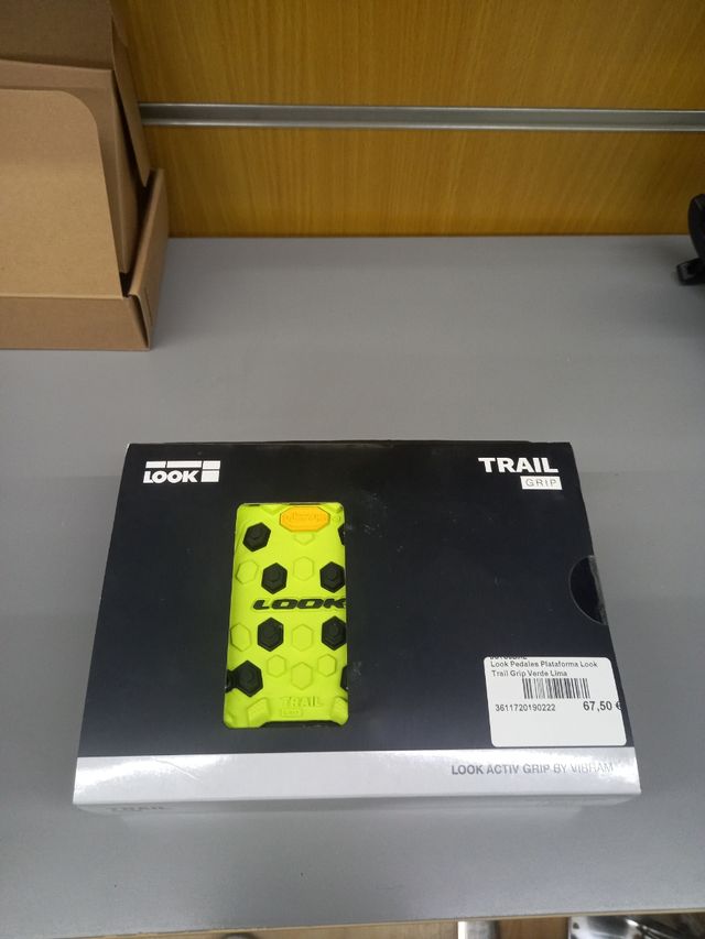 Pedales plataforma LOOK trail verde lima