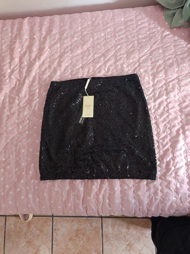 Falda lentejuelas C&A