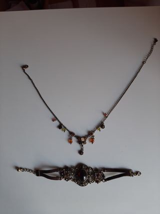 Pulsera y gargantilla bisutería