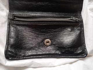 Antigua Cartera cuero negro. 1920