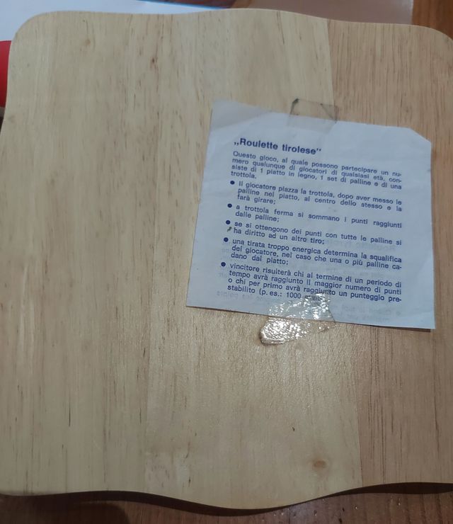Roulette tirolese gioco da tavolo legno