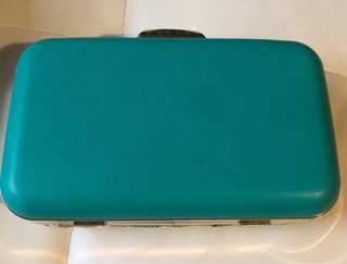 Bolso de mano de fiesta. Verde turquesa