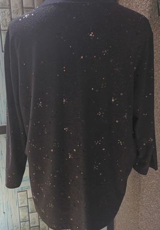 Jersey negro con brillo y lentejuelas