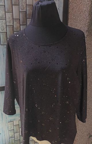 Jersey negro con brillo y lentejuelas