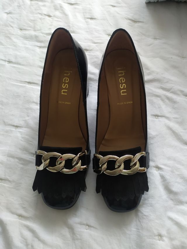 Zapatos tacón ancho