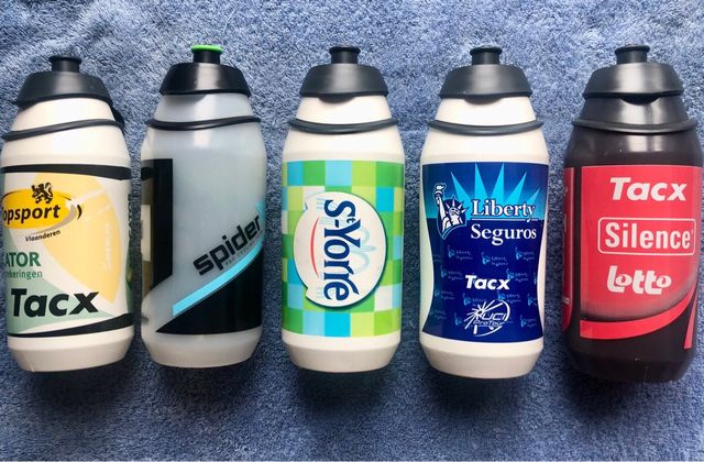 Lotto 5 borracce tacx ex pro ciclismo vintage