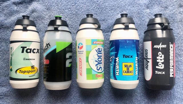 Lotto 5 borracce tacx ex pro ciclismo vintage