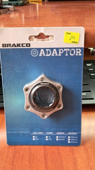 Adaptador disco frenos bicicleta 