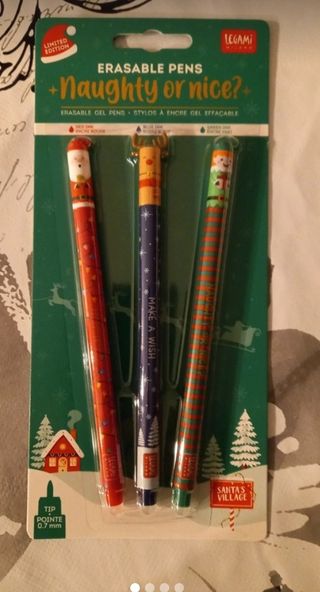 Penne cancellabili Natale Legami